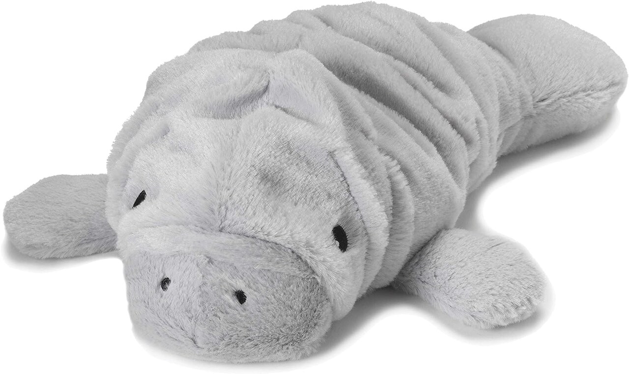 warmies Manatee heatable French Lavender Scented Stuffed Animal - Cute Soft and Cuddly Plush Gift for All Ages